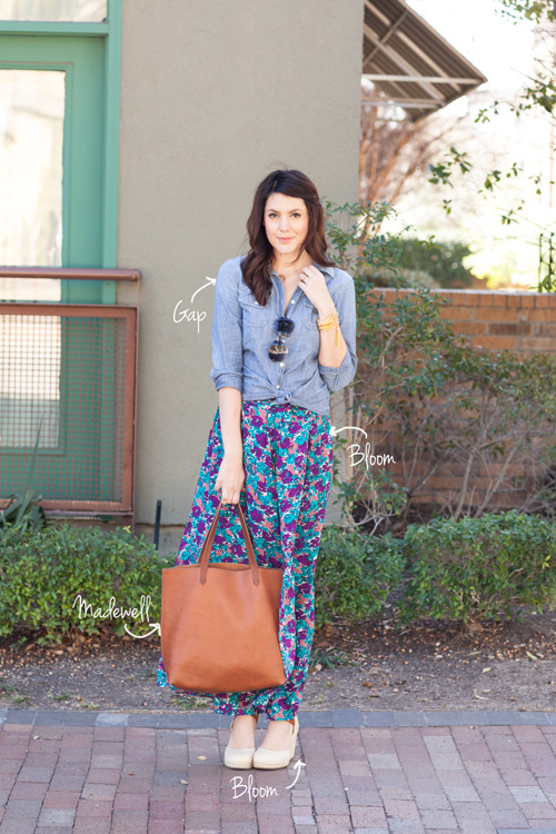 Floral Meet Chambray | kendi everyday