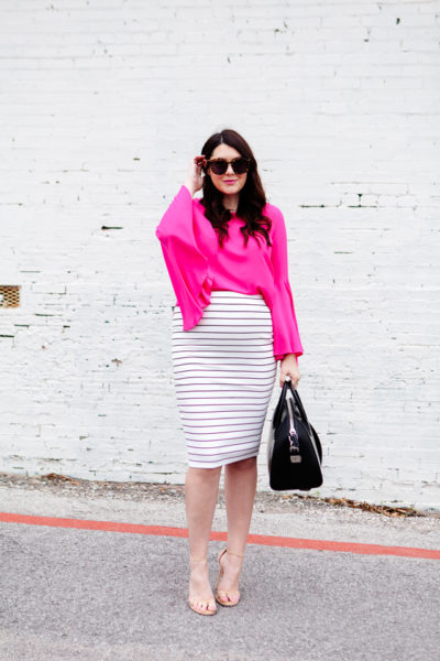 Weekday to Weekend: Striped Pencil Skirt | kendi everyday