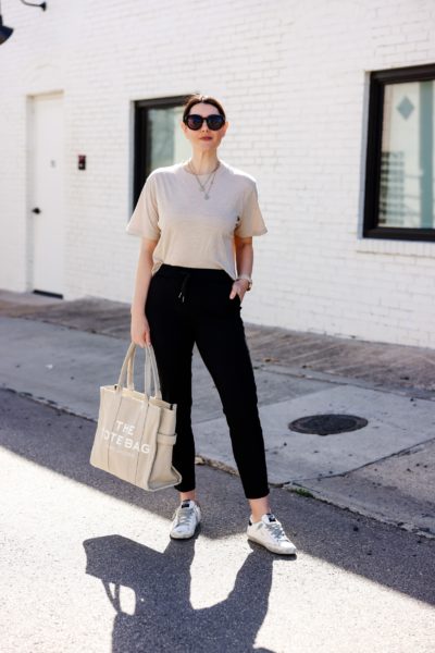 black jogger outfit