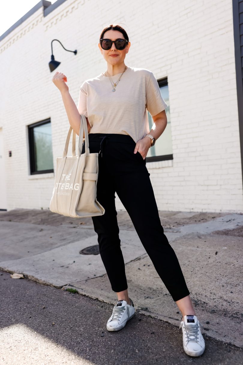 black jogger outfit