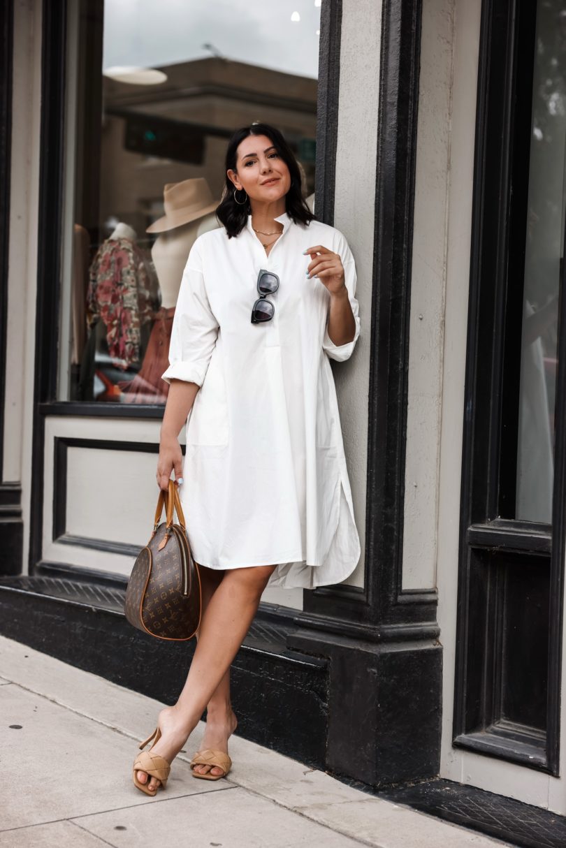 Effortless Linen Blend Mid-Length Dress | LOVESTITCH