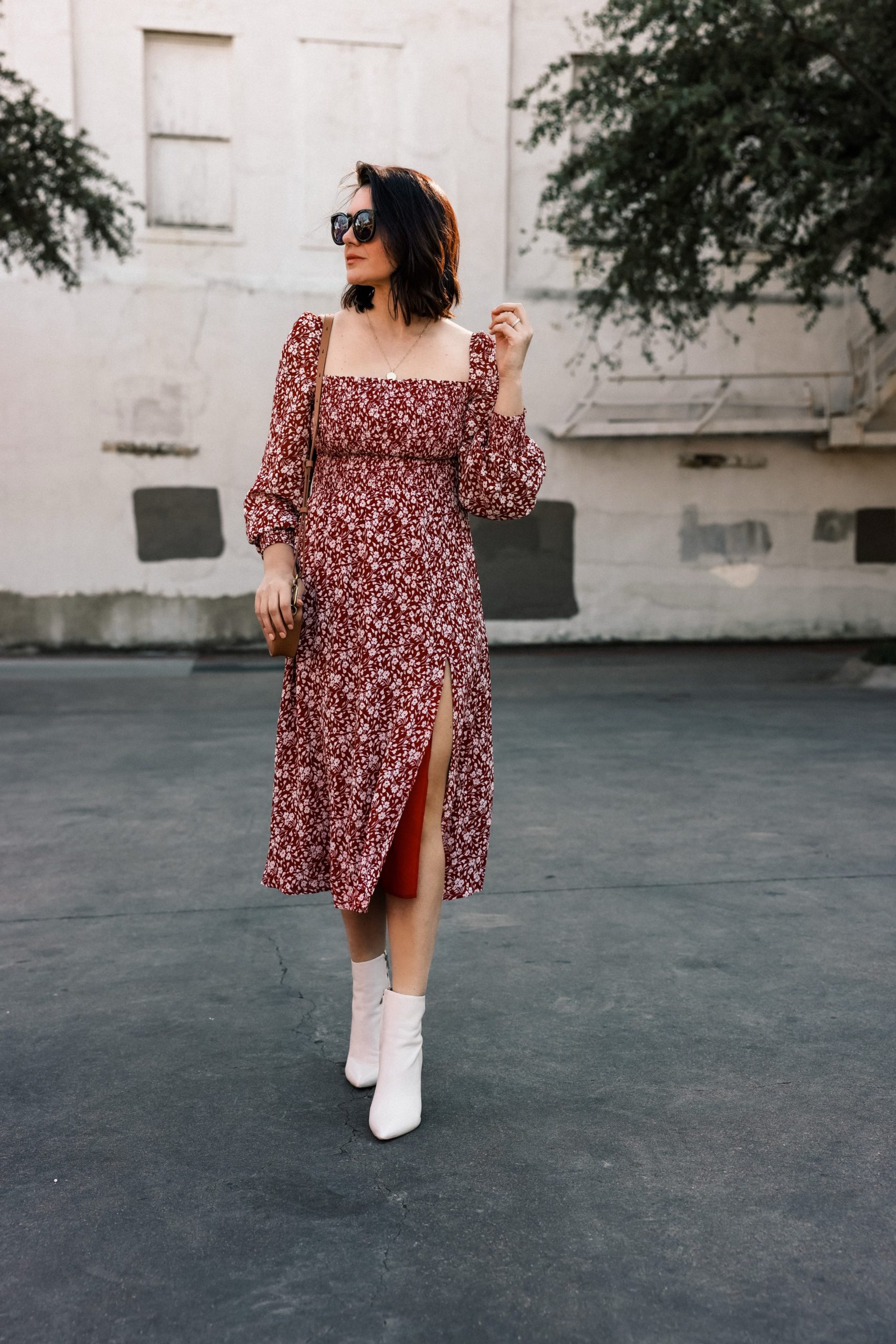 Luxe Ruched Bodice Long Sleeve Midi Dress | Azure | Dresses | Shona Joy