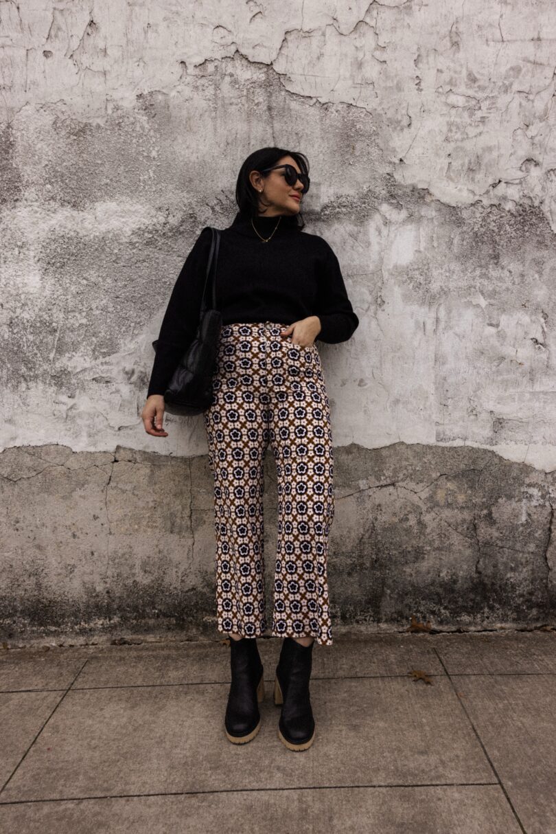 The Secret to Wearing Printed Pants